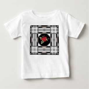 Camiseta De Bebé Rosas rojas, retro