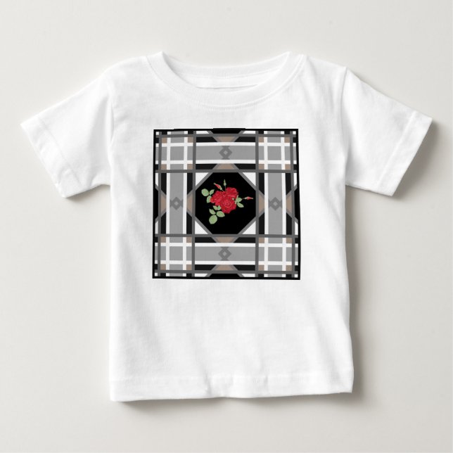 Camiseta De Bebé Rosas rojas, retro (Anverso)