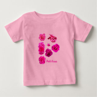 Camiseta De Bebé Rosas Rosadas