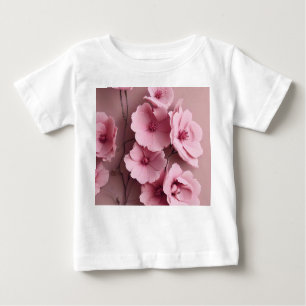 Camiseta De Bebé Rosas Rubor rosados Patrón estético floral