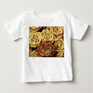 Camiseta De Bebé Rosas Sepia Tintados