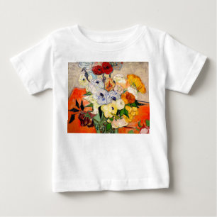 Camiseta De Bebé Rosas Van Gogh y Anemones