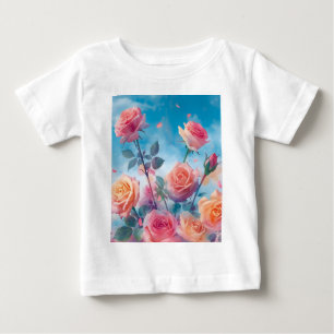 Camiseta De Bebé Rosas Vibrantes Soñadoras