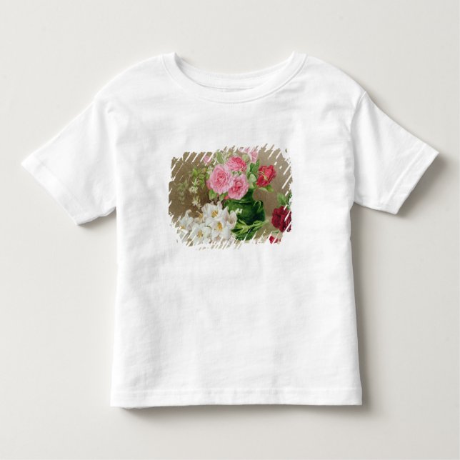 Camiseta De Bebé Rosas y lirios (Anverso)