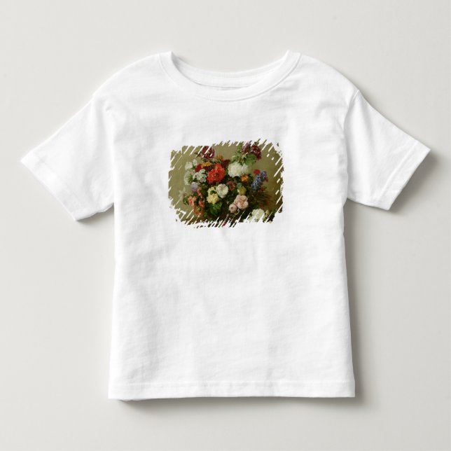 Camiseta De Bebé Rosas y Peonies franceses, 1881 (Anverso)