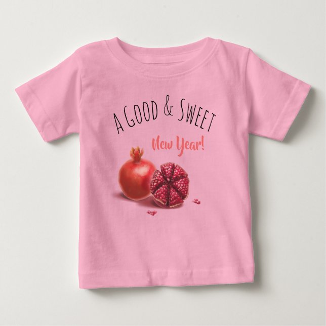 Camiseta De Bebé Rosh Hashanah Festividades Judías de Año Nuevo Pom (Anverso)