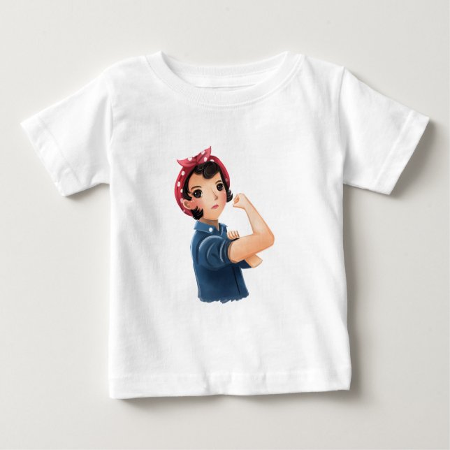 Camiseta De Bebé ¡rosie las mujeres del remachador podemos hacerlo! (Anverso)