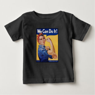 Camiseta De Bebé Rosie the Riveter: El empoderamiento femenino fuer