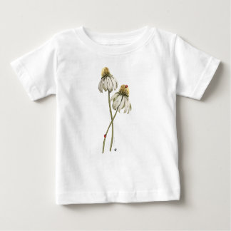 Camiseta De Bebé Rote Marienkäfern auf Echinacea-Blume Abbildung