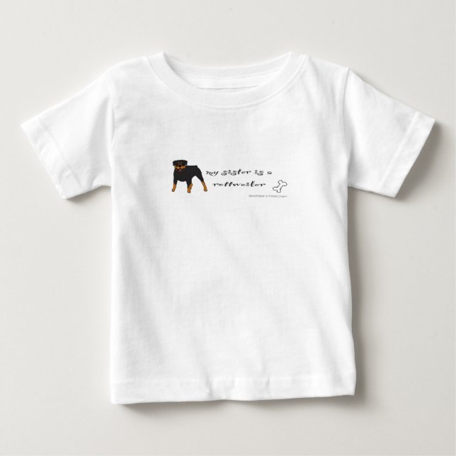 Camiseta De Bebé rottweiler (Anverso)