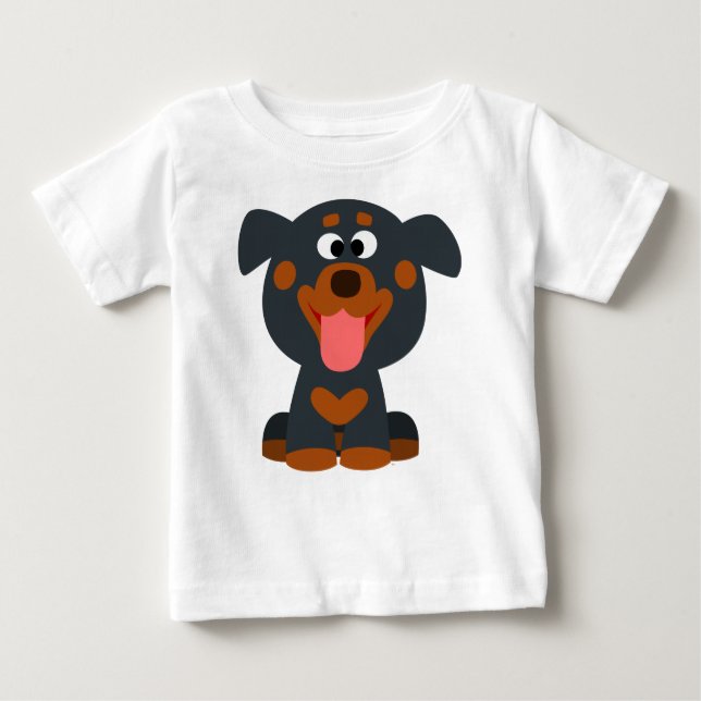 Camiseta de bebé Rottweiler Baby Personalizado (Anverso)