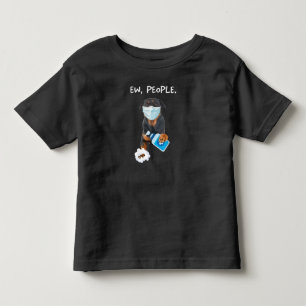 Camiseta De Bebé rottweiler Ew People Dog usando una máscara de la