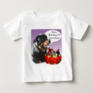 Camiseta De Bebé Rottweiler Halloween Candy