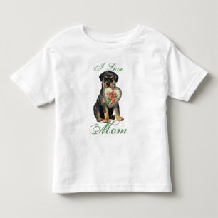Camiseta De Bebé Rottweiler Heart Mom