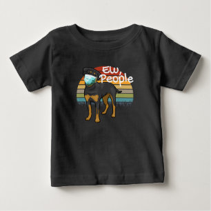 Camiseta De Bebé Rottweiler Puppy con Máscara - Gente - Rottweiler