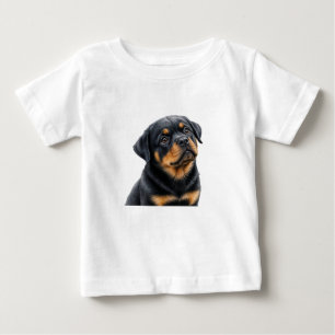 Camiseta De Bebé Rottweiler Super Tierno o Bebé Rottweiler