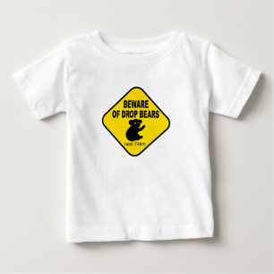 Camiseta De Bebé Rótulo australiano divertido. Guárdese de osos d