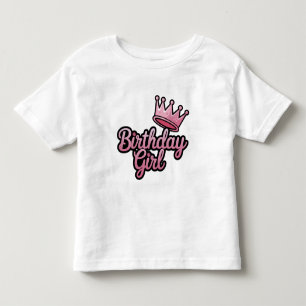 Camiseta De Bebé Rótulo Chica de cumpleaños