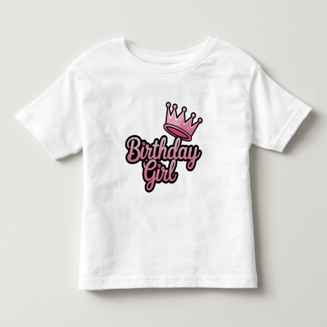 Camiseta De Bebé Rótulo Chica de cumpleaños (Anverso)