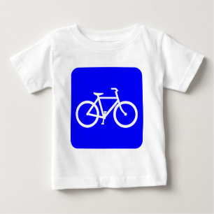 Camiseta De Bebé Rótulo de bicicleta - Azul