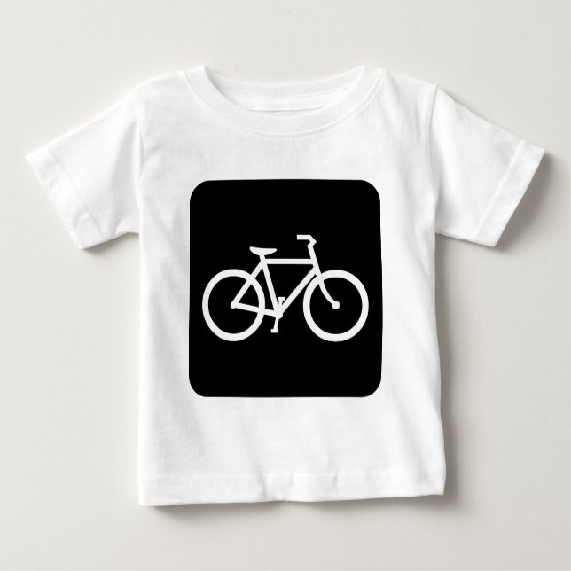Camiseta De Bebé Rótulo de bicicleta - Negro (Anverso)