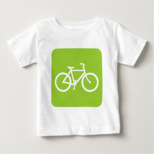 Camiseta De Bebé Rótulo de bicicleta - Verde marciano