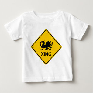 Camiseta De Bebé Rótulo de la carretera de la travesía del dragó
