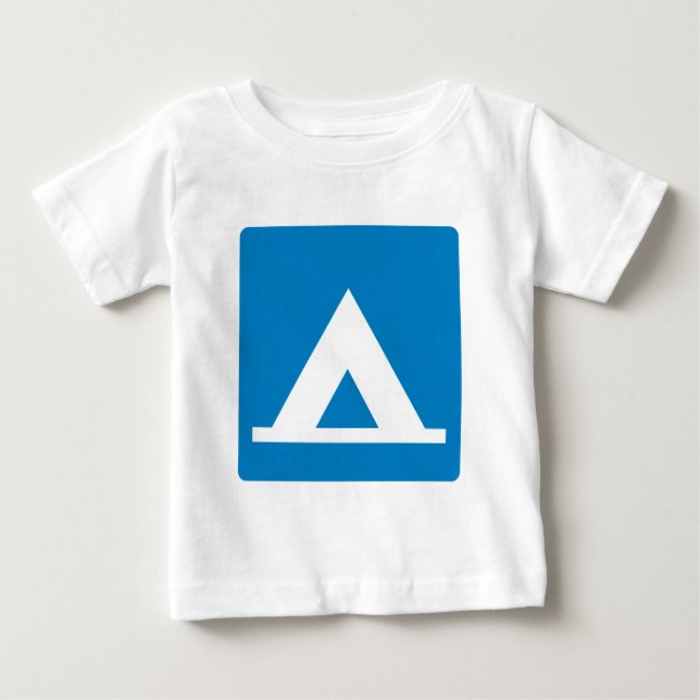 Camiseta De Bebé Rótulo de la carretera del camping (Anverso)