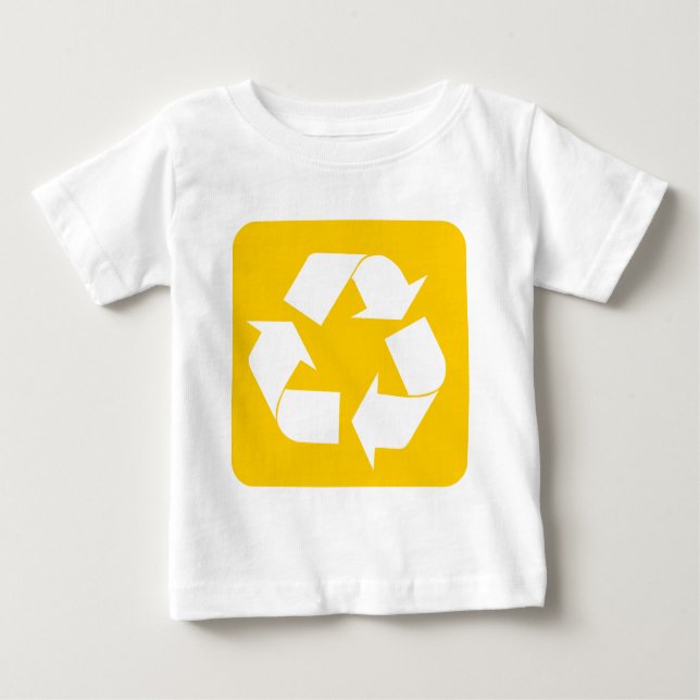 Camiseta De Bebé Rótulo de reciclaje - Ámbar (Anverso)