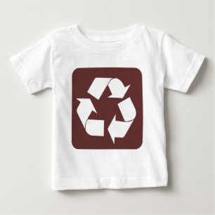 Camiseta De Bebé Rótulo de reciclaje - Marrón oscuro
