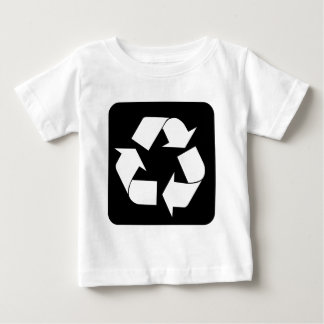 Camiseta De Bebé Rótulo de reciclaje - Negro
