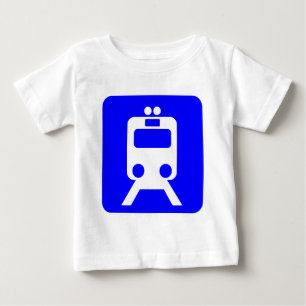Camiseta De Bebé Rótulo de tren - Azul