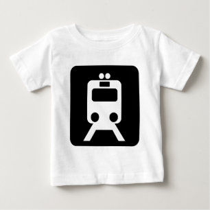 Camiseta De Bebé Rótulo de tren - Negro