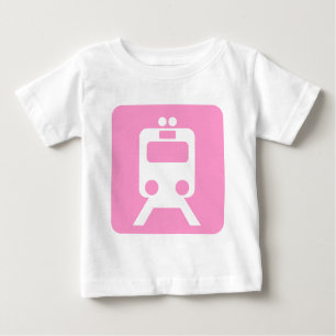 Camiseta De Bebé Rótulo de tren - Rosa