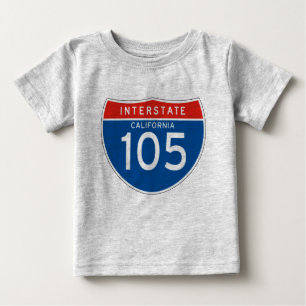 Camiseta De Bebé Rótulo de un estado a otro 105 - California