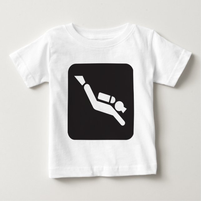 Camiseta De Bebé Rótulo del buceo con escafandra (Anverso)