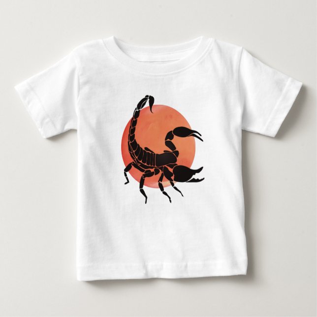 Camiseta De Bebé Rótulo Escorpio Zodiac (Anverso)