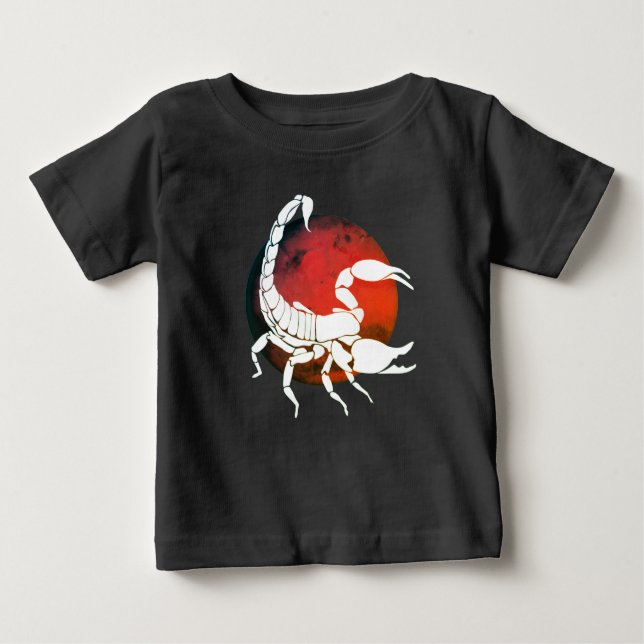 Camiseta De Bebé Rótulo Escorpio Zodiac (Anverso)