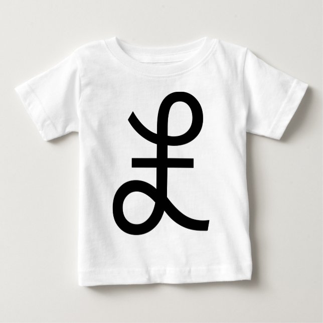 Camiseta De Bebé Rótulo libra (Anverso)