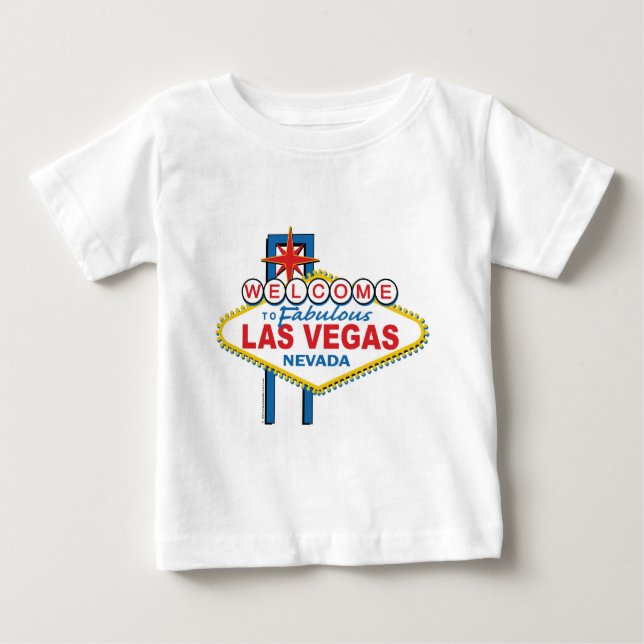Camiseta De Bebé Rótulo retro de Las Vegas (Anverso)