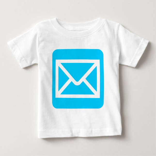 Camiseta De Bebé Rótulo sobre - Azul cielo (Anverso)
