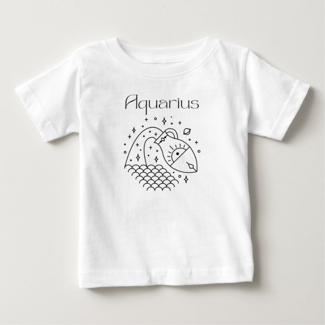 Camiseta De Bebé Rótulo Zodiaco Astrológico (Anverso)