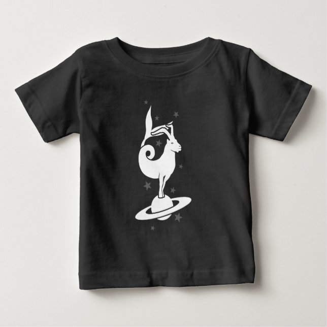 Camiseta De Bebé Rótulo zodiaco de Capricornio (Anverso)