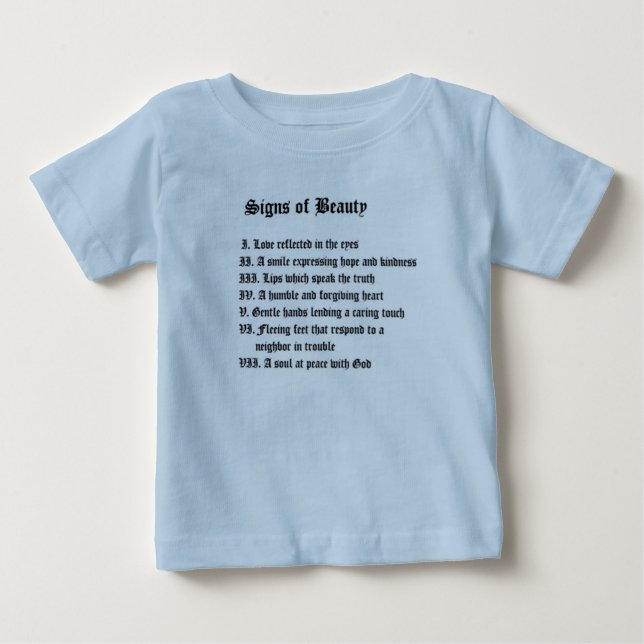 Camiseta De Bebé Rótulos de belleza (Anverso)