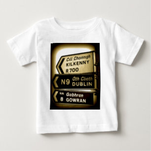 Camiseta De Bebé Rótulos de Irlanda Roadside
