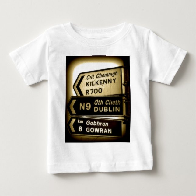 Camiseta De Bebé Rótulos de Irlanda Roadside (Anverso)