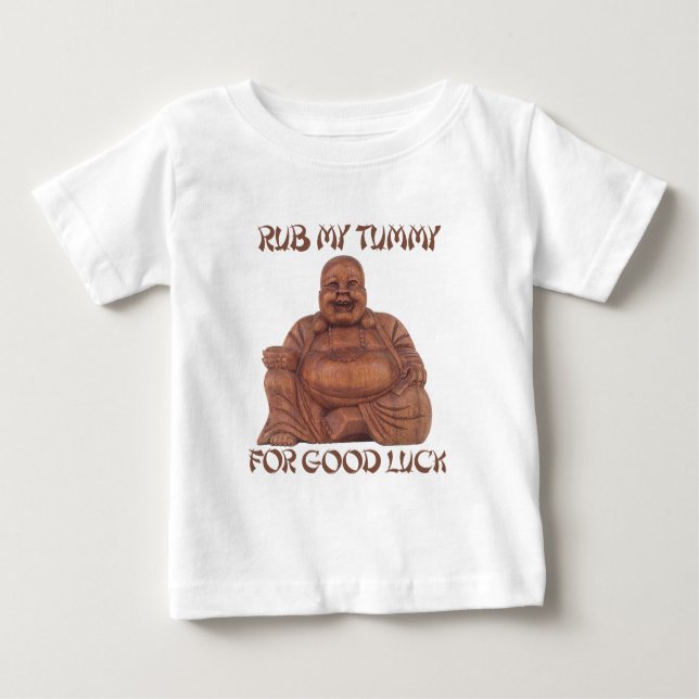 Camiseta De Bebé RUB MY TUMMY FOR GOOD LUCK T shirt (Anverso)
