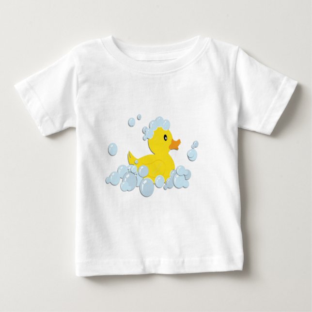 Camiseta De Bebé Rubber Ducky en las burbujas (Anverso)