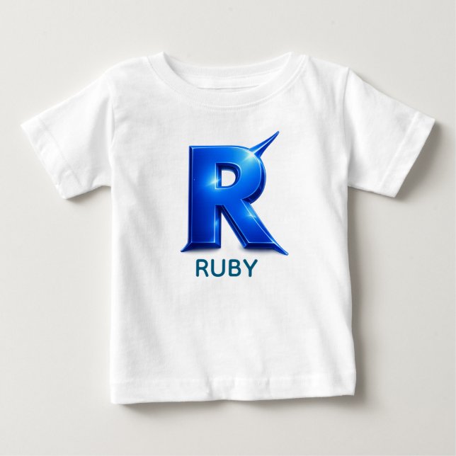 Camiseta De Bebé ¡RUBY! Camiseta bebé añade tu nombre (Anverso)