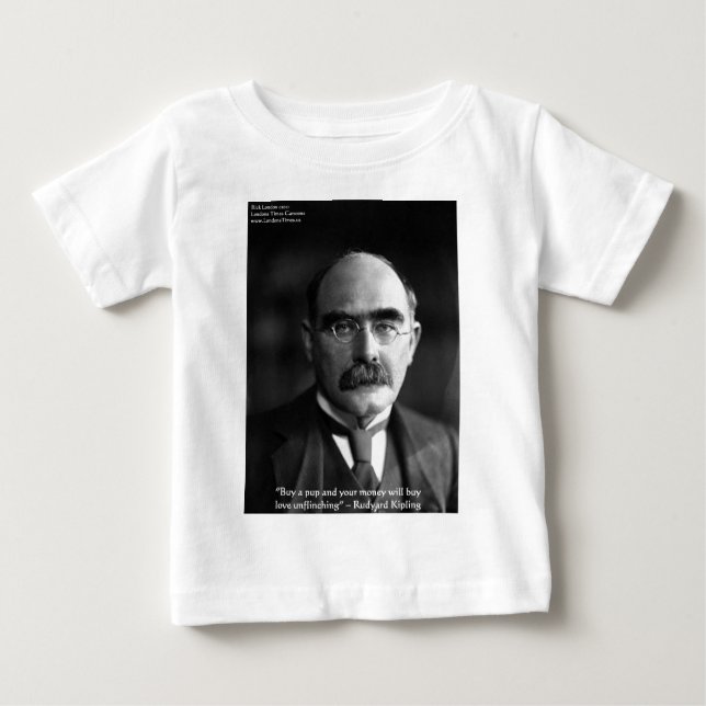 Camiseta De Bebé Rudyard Kipling Cita "Amor Cachorro" Regalos Tees  (Anverso)